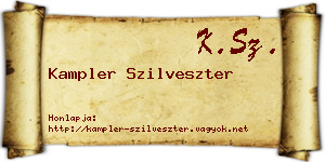 Kampler Szilveszter névjegykártya
