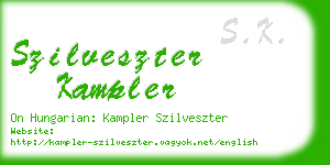 szilveszter kampler business card